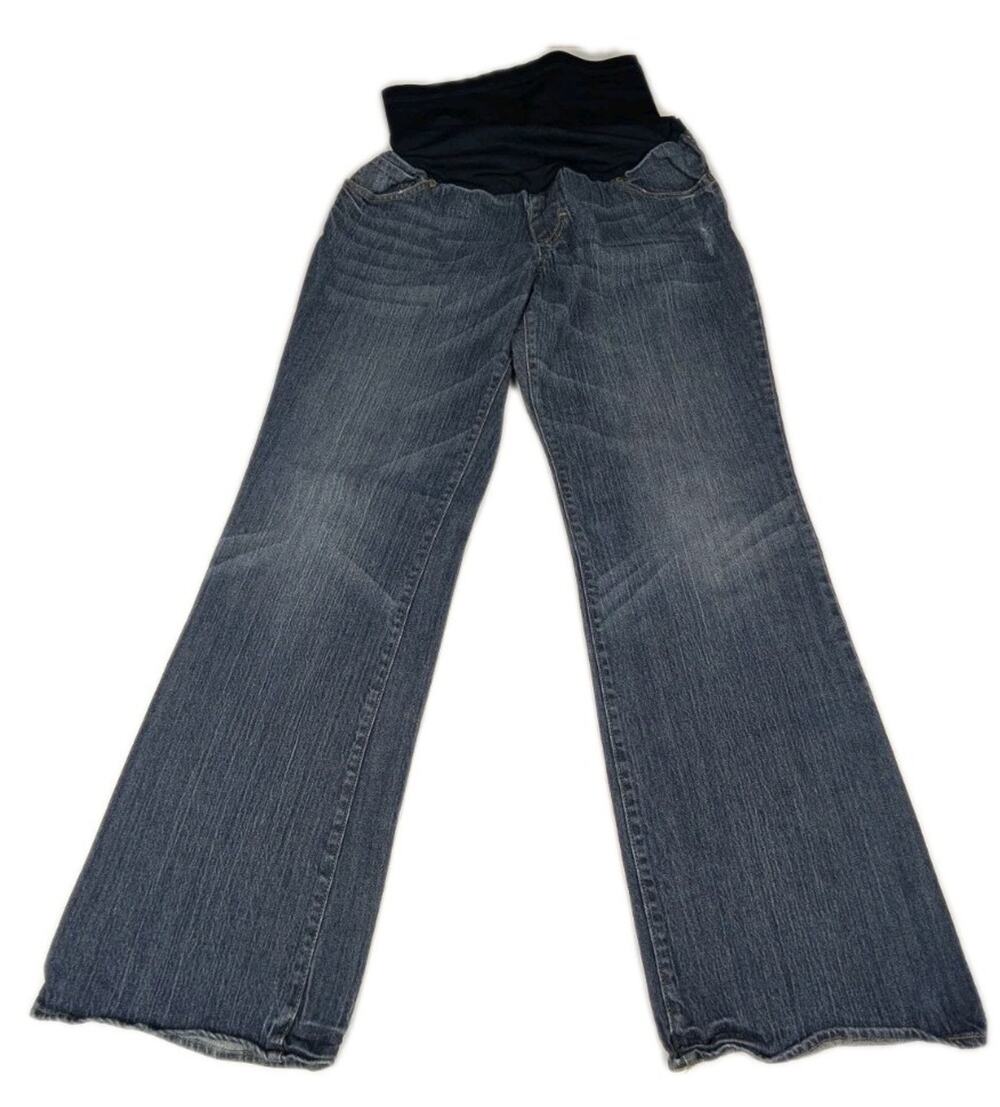 LIZ LANGE MATERNITY WOMEN'S BLUE JEANS SIZE 4 Light Distress